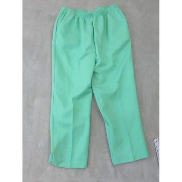 Alfred Dunner Pants - Alfred Dunner Classics Palm Green Elastic Waist Pull On Pants 18W 04801 S6‎ NEW